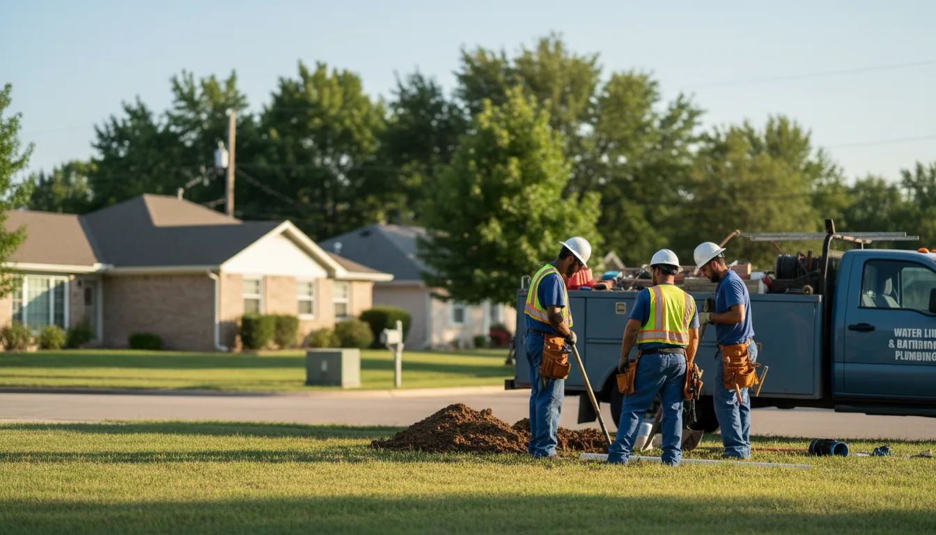 Residential water line and bathroom plumbing service in Jefferson, PA